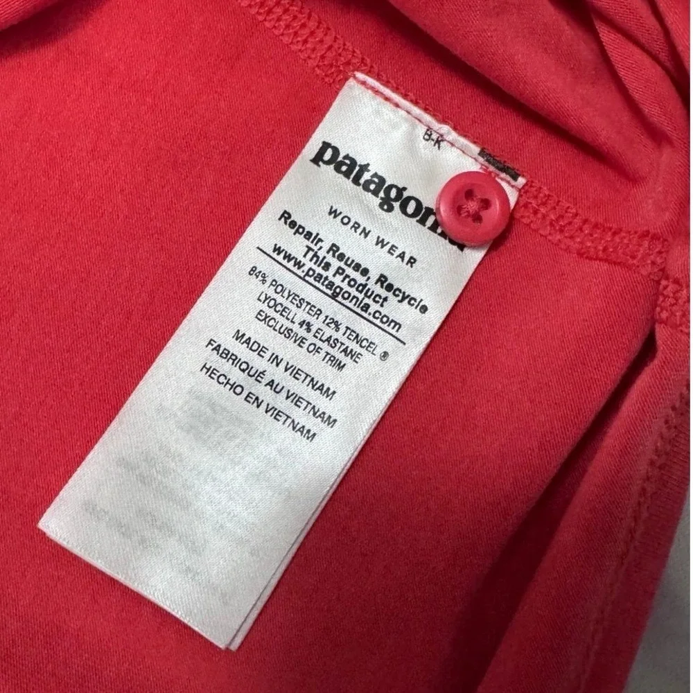 Patagonia Cactusflats Polo Shirt Mens L Static Red Tencel Blend Outdoor Casual - Picture 8 of 9